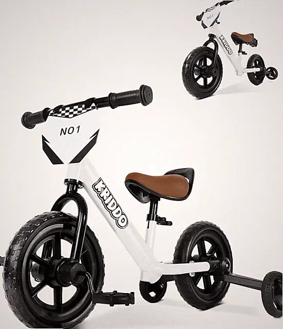 2-in-1 Kids Tricycle & Balance Bike for Ages 18 Months to 3 Years, White