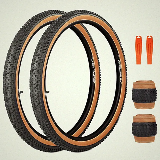 2-Pack 27.5x2.125/57-584 Mountain Bike Foldable 27.5" x 2.125", Brown Wall
