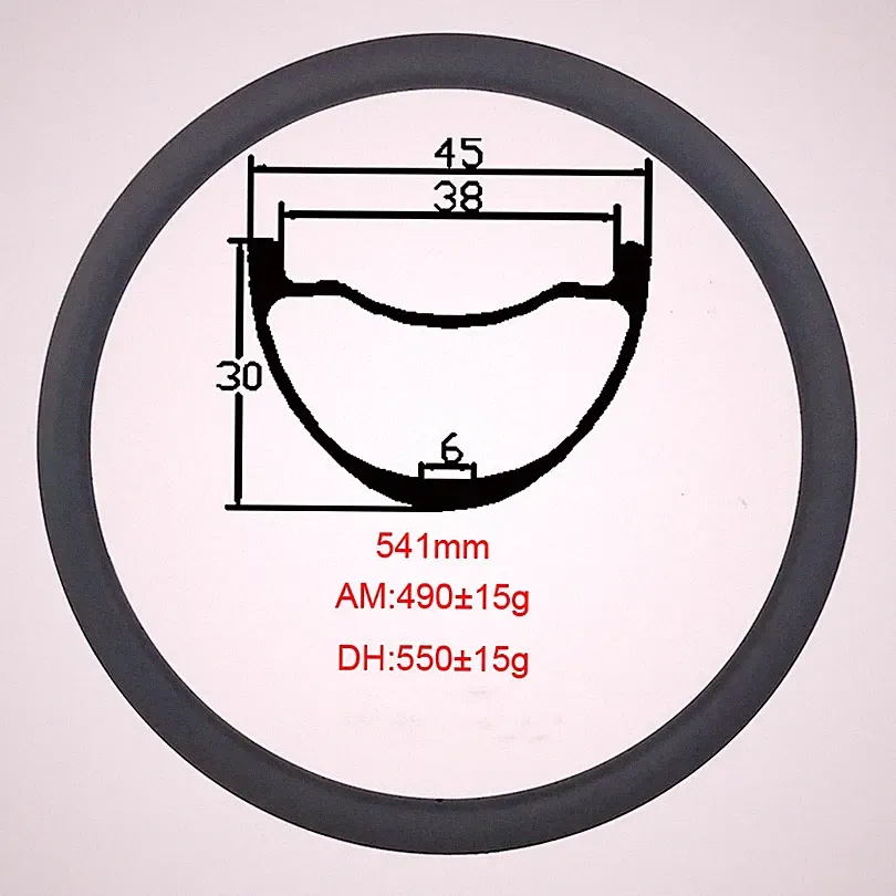 27.5in Carbon MTB Enduro Bicycle Rims Asymmetric DH AM Mountain Bike Wheels