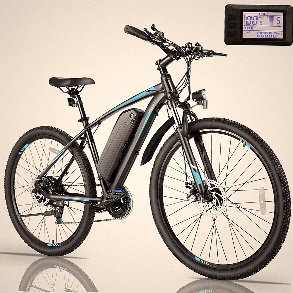 27.5in Electric Bike Mountain Bicycle 500W 48V 10.4Ah Commuter Ebike LCD Display