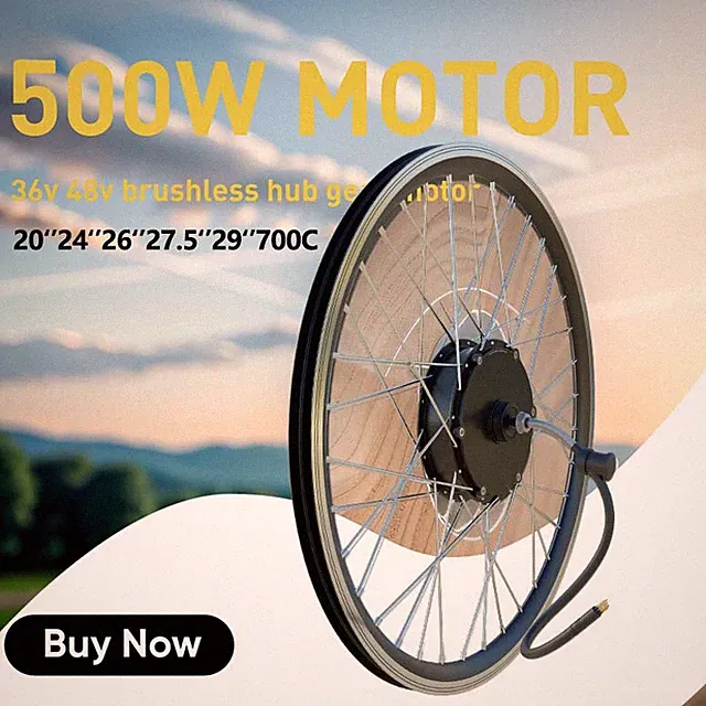 36V48V 500W Electric Bicycle MTB Cycling Front Rear Drive Motor Disc/V Brake