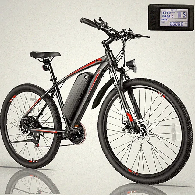 500W 48V Electric Mountain Bike 27.5in Cruiser Bicycle 20MPH EBike w/LCD Display