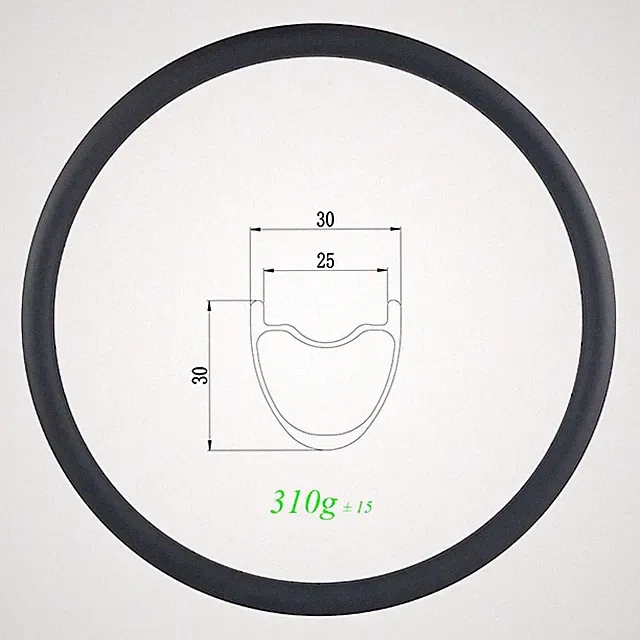 650B MTB XC Clincher Tubeless Carbon Rim 24H 27.5in Gravel Mountain Bike Wheels