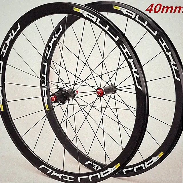700C 40mm Bike Carbon Fiber Hub Wheels Road Bicycle V Brake QR Wheelset 20/24H