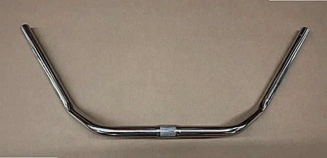 Bicycle Low Rise Cruiser Handlebar Chrome 27.5” Wide 25.4mm Clamp Comfort Bike.