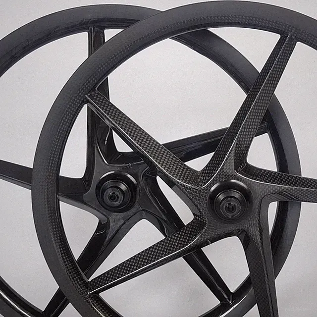 Carbon Fiber Disc Brack 20inch 451 5 Spoke Road/Track/fixed Gear Bike Wheelset