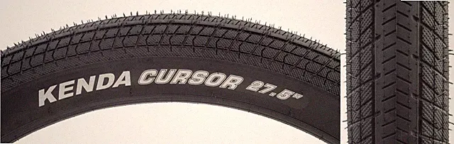 Kenda Cursor 27.5x3.0 Wire TPI City/Path Tire with BMX-Inspired Fast-Rolling