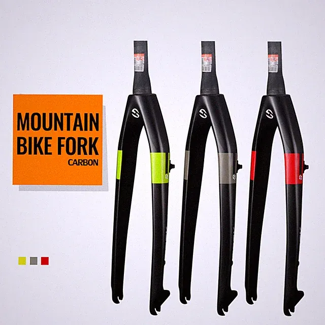 Mountain Bike Carbon Fiber Forks MTB Bicycle Rigid Fork Disc Brake Bike Fork