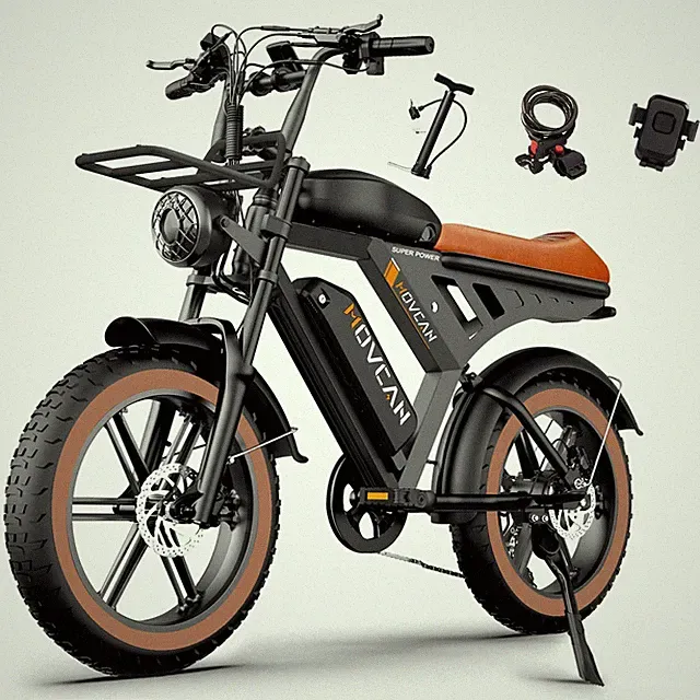 Movcan 20" Fat Tire Electric Bike 1500W 32mph 48V 31.2Ah Mountain Ebike Adults