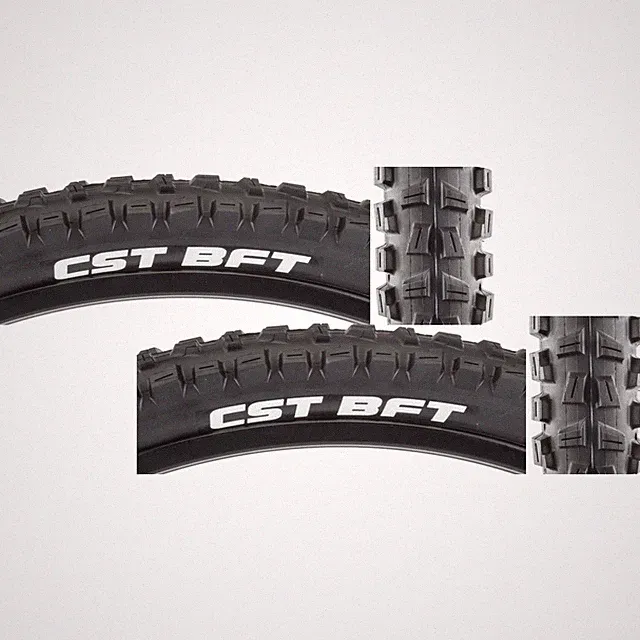 Pack of 2 Cst Premium BFT 27.5x2.4 Clincher Wire TPI 65 Black/Bsk Reflective