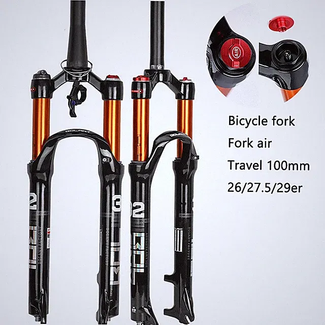 Travel 120mm MTB Bicycle Air Fork Mountain Bike Front Suspension Fork Tapered